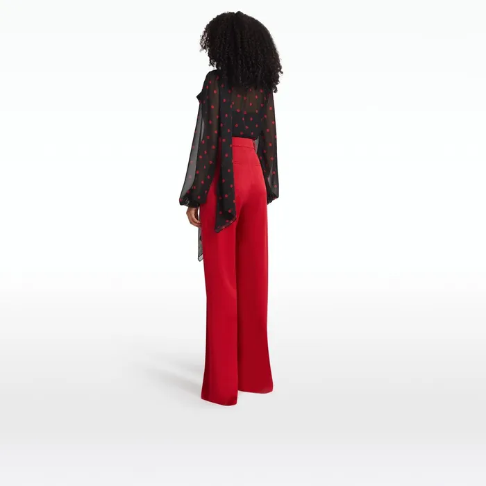 Safiyaa Delfinane Black and Lacquer Red Top Women Tops