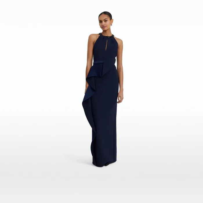 Safiyaa Delia Maritime Long Dress Women Dresses