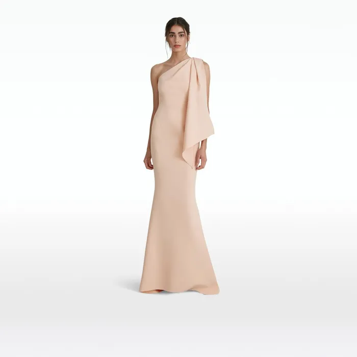 Safiyaa Elvie Peach Long Dress Women Dresses