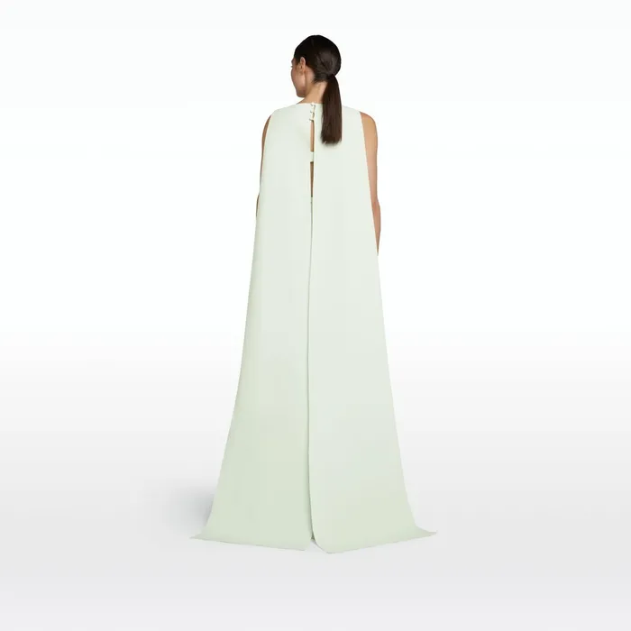 Safiyaa Ginevra Spearmint Long Dress With Embroidered Belt Women Dresses