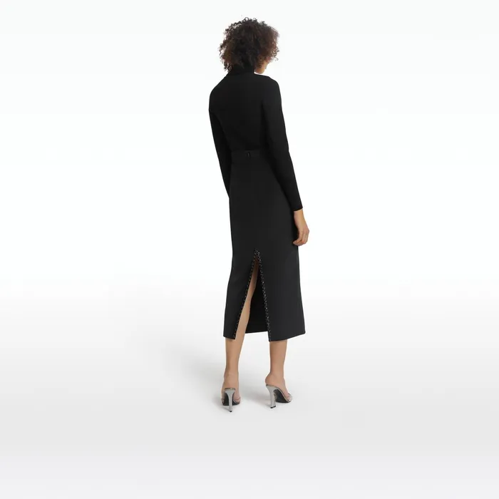 Safiyaa Giulia Black Knit Top Women Knitwear