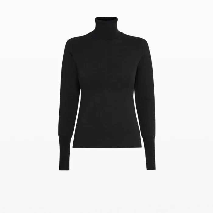 Safiyaa Giulia Black Knit Top Women Knitwear