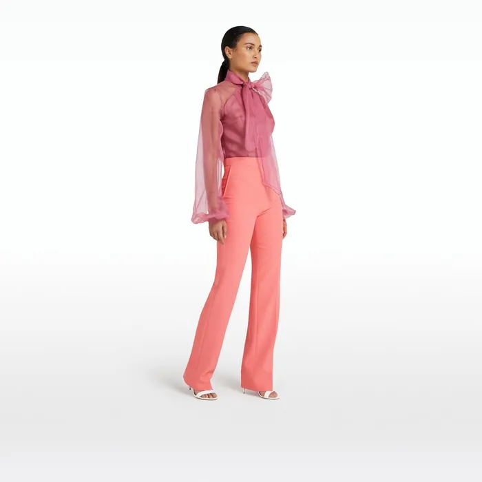 Safiyaa Goldie Pink Blossom Trousers Women Trousers
