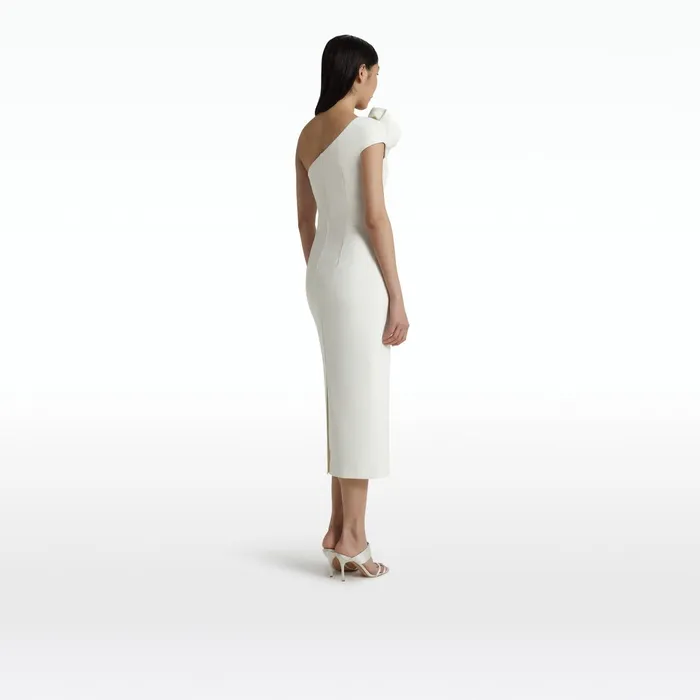 Safiyaa Granalle Ivory Midi Dress Women Dresses