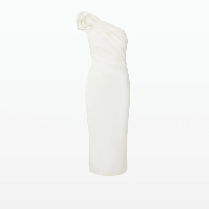 Safiyaa Granalle Ivory Midi Dress Women Dresses