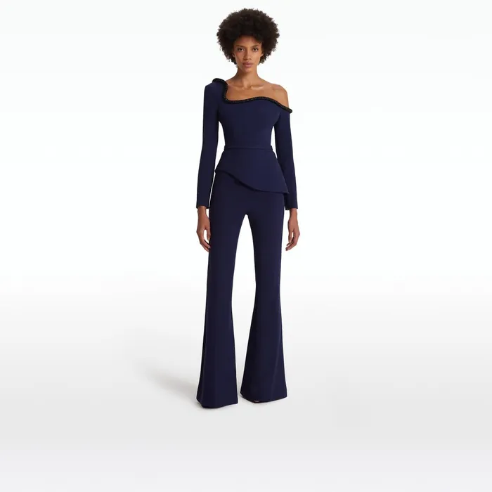 Safiyaa Halluana Azurite Blue Trousers Women Trousers