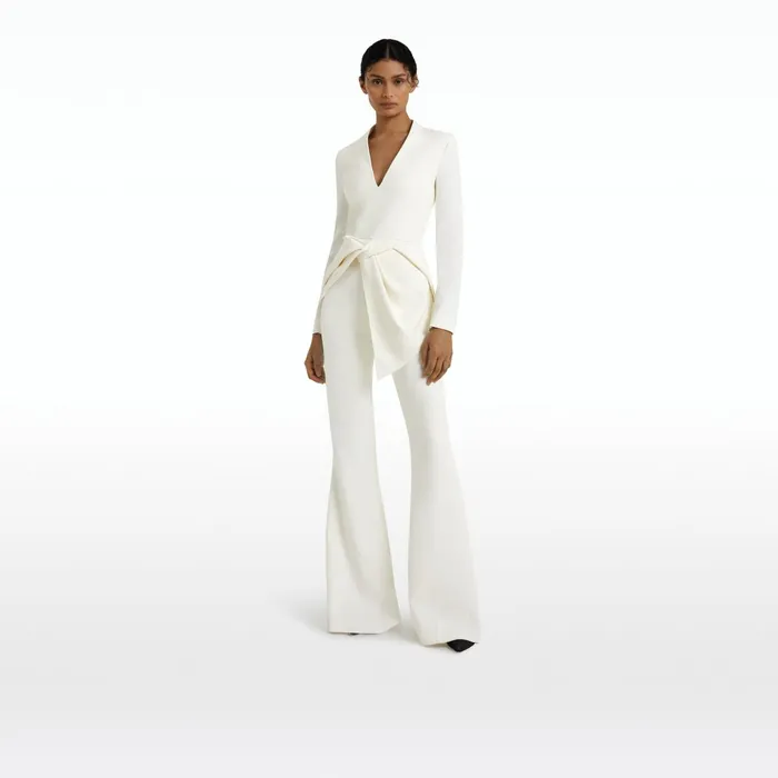 Safiyaa Halluana Ivory Trousers Women Trousers
