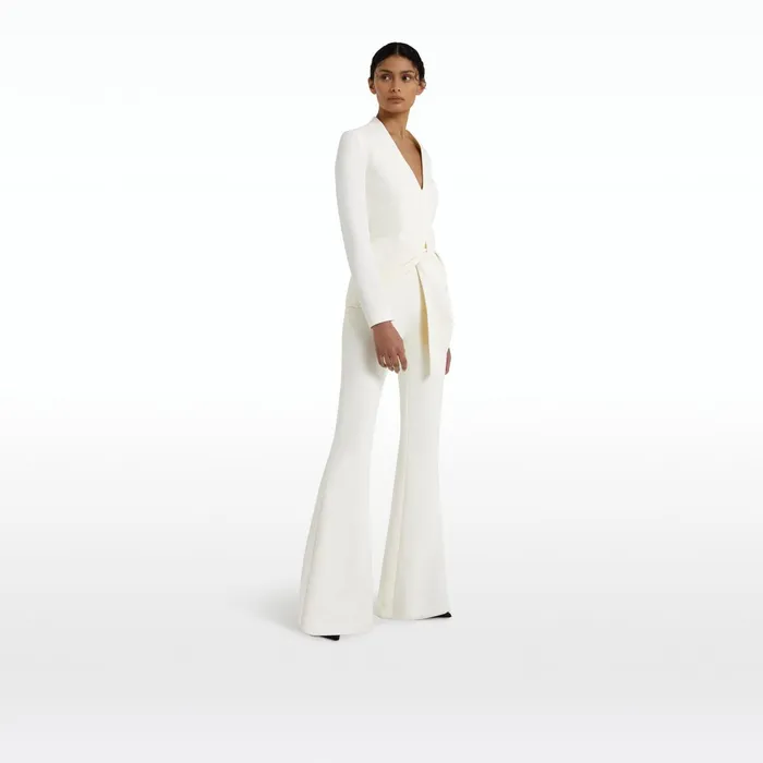Safiyaa Halluana Ivory Trousers Women Trousers