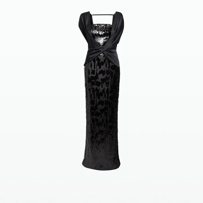 Safiyaa Harri Black Long Dress Women Dresses