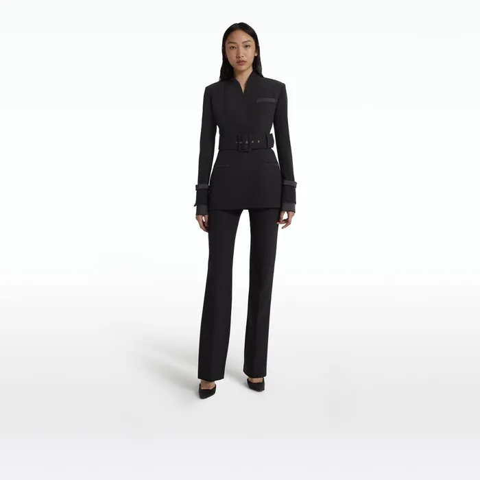 Safiyaa Heather Black Jacket Women Jackets Coats