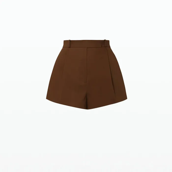 Safiyaa Helean Deep Brown Shorts Women Trousers