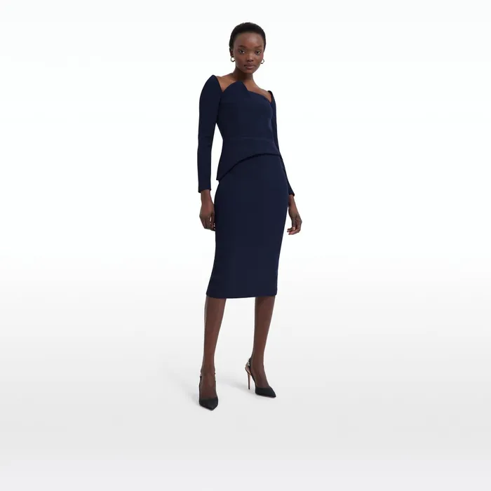 Safiyaa Hokoku Maritime Blue Skirt Women Skirts