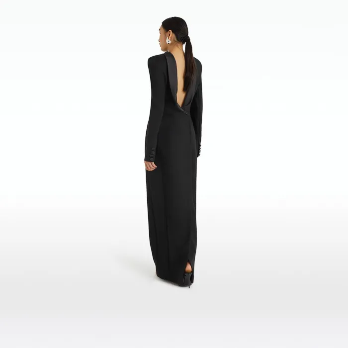 Safiyaa Hosna Black Long Dress Women Dresses