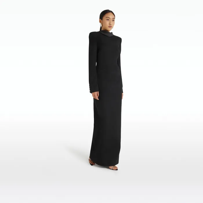 Safiyaa Hosna Black Long Dress Women Dresses