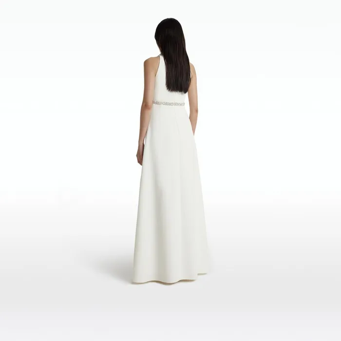 Safiyaa Joules Long Dresses In Ivory With Crystal Women Dresses