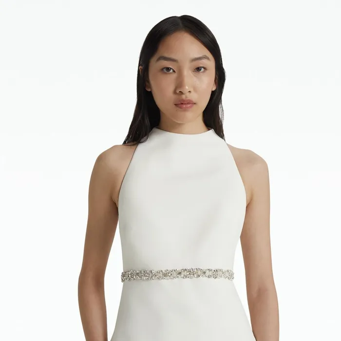 Safiyaa Joules Long Dresses In Ivory With Crystal Women Dresses