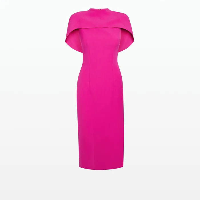 Safiyaa Kalika Wild Strawberry Midi Dress Women Dresses