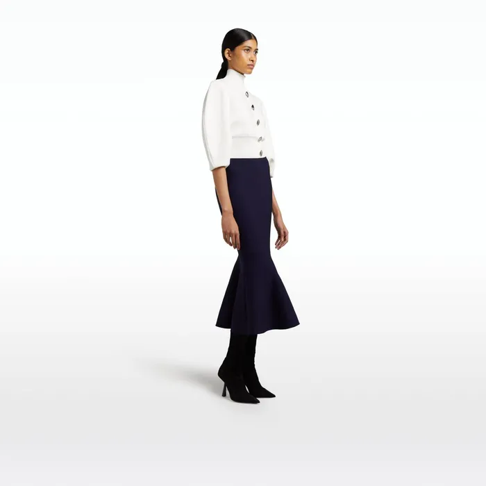 Safiyaa Kimberley Navy Knit Skirt Women Knitwear