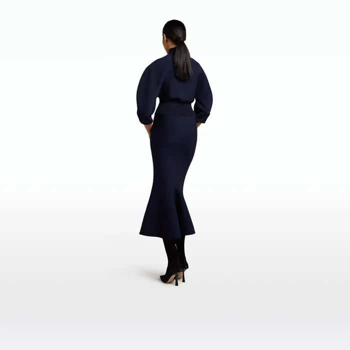 Safiyaa Kimberley Navy Knit Skirt Women Knitwear