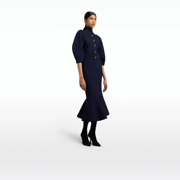 Safiyaa Kimberley Navy Knit Skirt Women Knitwear