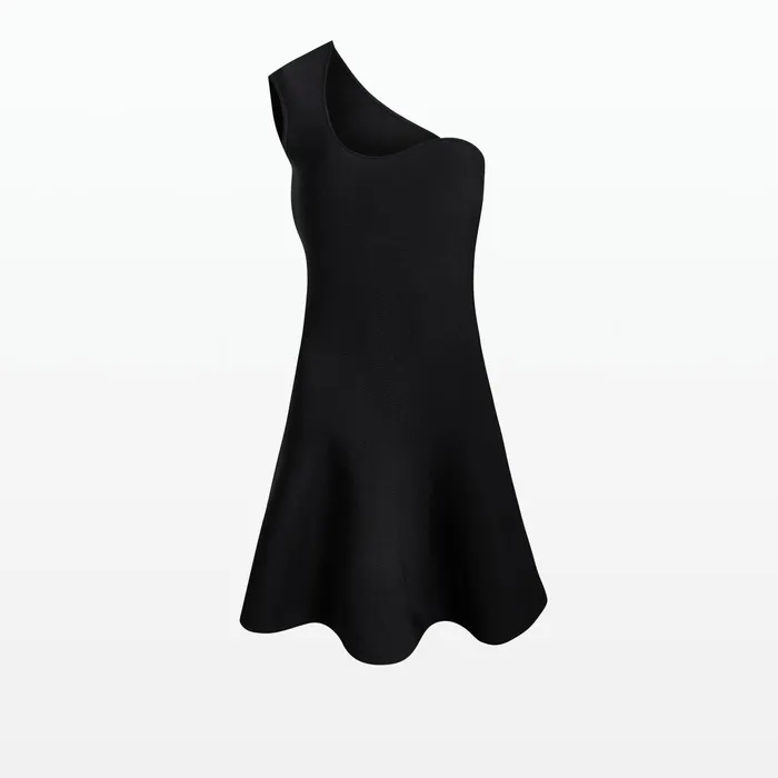 Safiyaa Klem Black Short Knit Dress Women Dresses