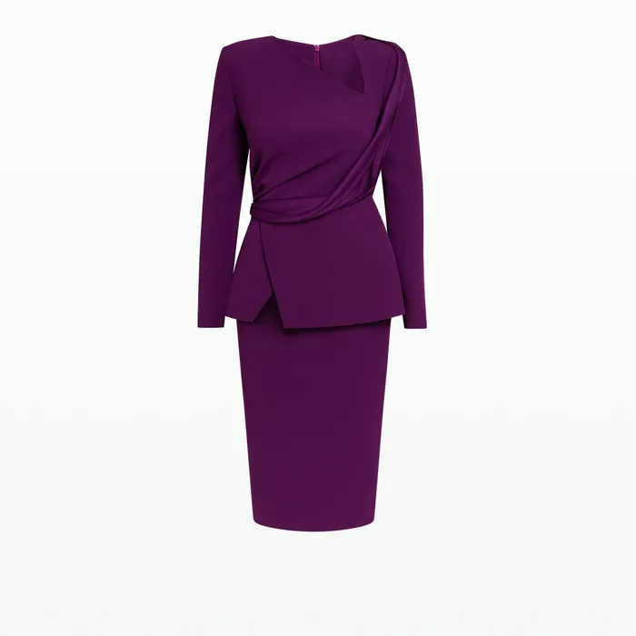 Safiyaa Laurana Currant Midi Dress Women Dresses