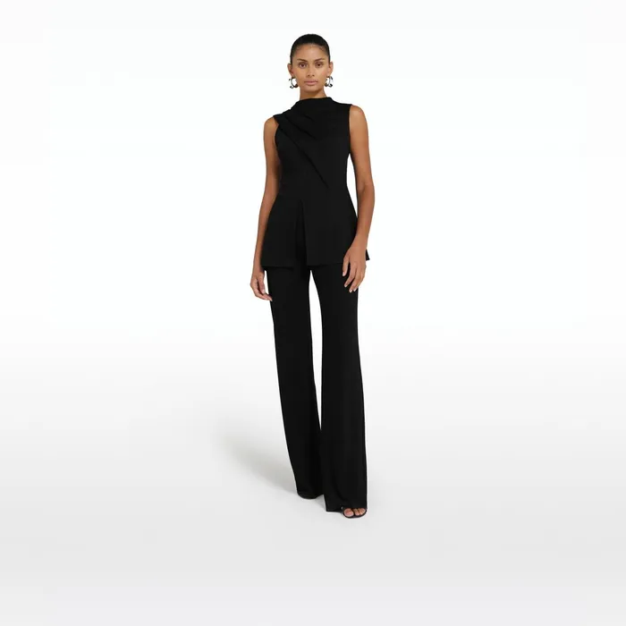 Safiyaa Lea Black Fiona Jersey Trousers Women Trousers