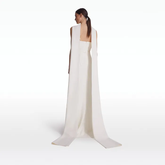 Safiyaa Lilien Ivory Long Dress Women Dresses