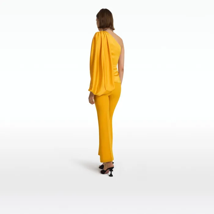 Safiyaa Mari Ochre Trousers Women Trousers