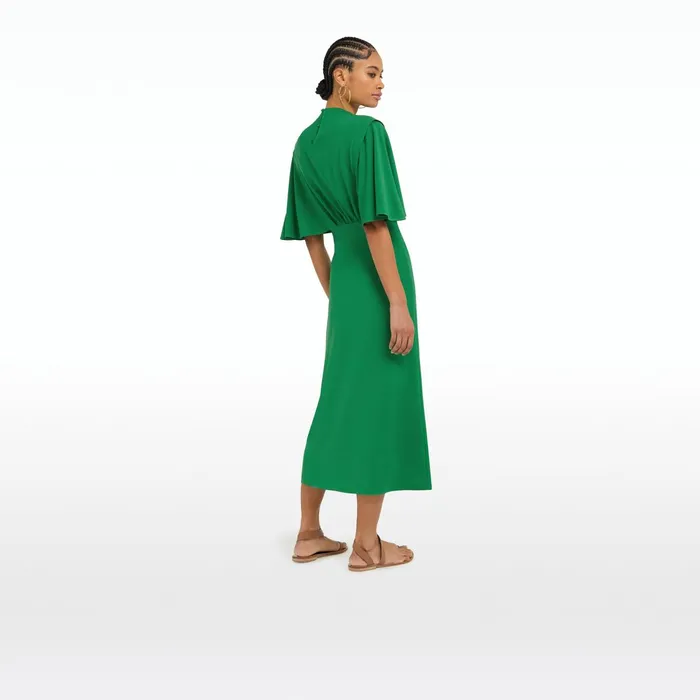 Safiyaa Miranda Jewel Green Midi Dress Women Dresses