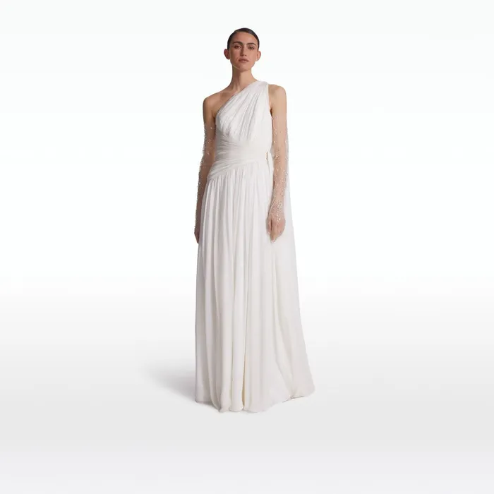 Safiyaa Novara Ivory Long Dress Women Dresses