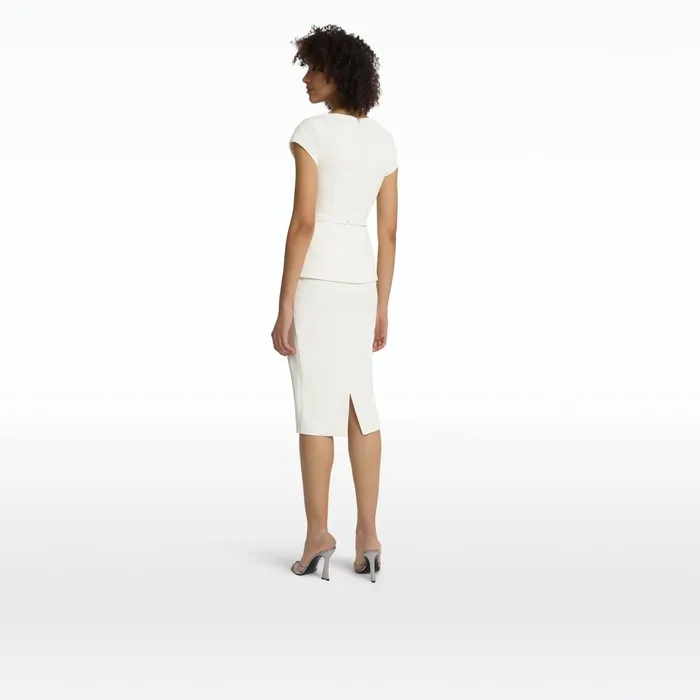 Safiyaa Nuvalle Ivory Midi Dress Women Dresses