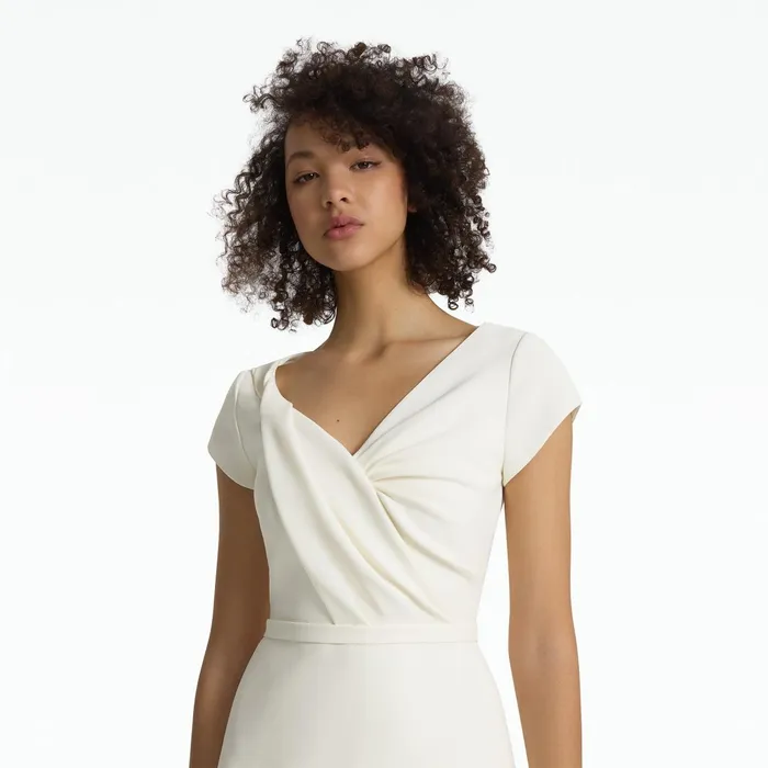 Safiyaa Nuvalle Ivory Midi Dress Women Dresses