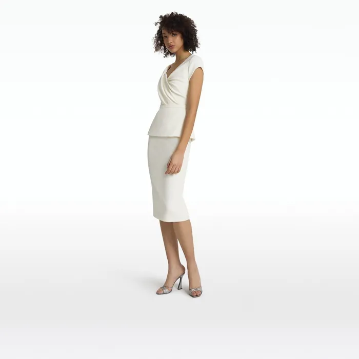 Safiyaa Nuvalle Ivory Midi Dress Women Dresses