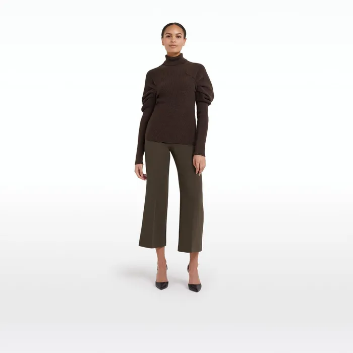 Safiyaa Patti Chocolate Trousers Women Trousers