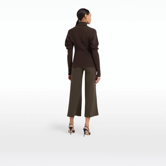 Safiyaa Patti Chocolate Trousers Women Trousers