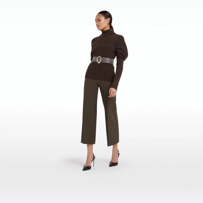 Safiyaa Patti Chocolate Trousers Women Trousers