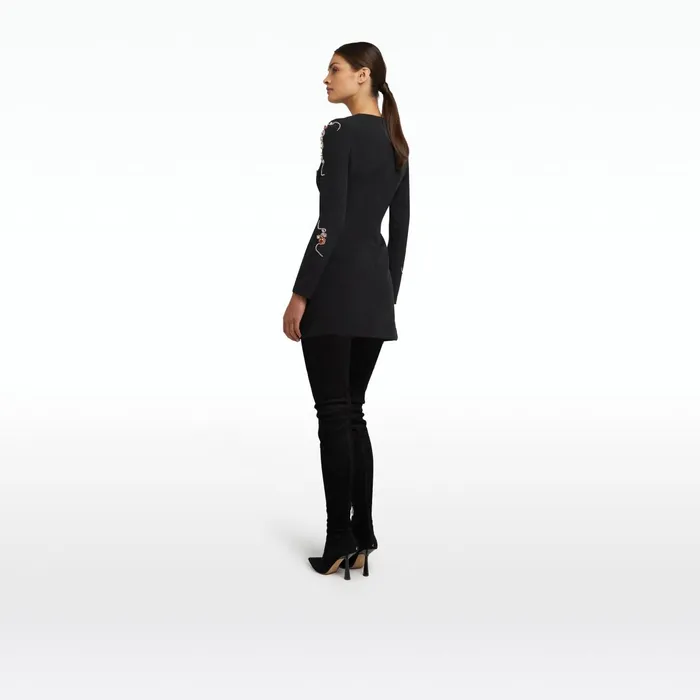 Safiyaa Reagan Black Short Dress Women Dresses