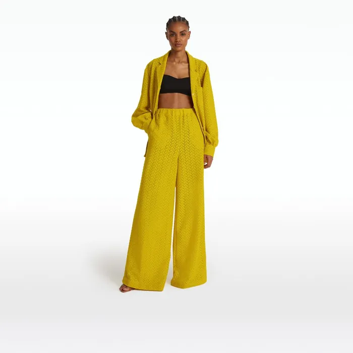 Safiyaa Rewana Chartreuse Trousers Women Swimwear