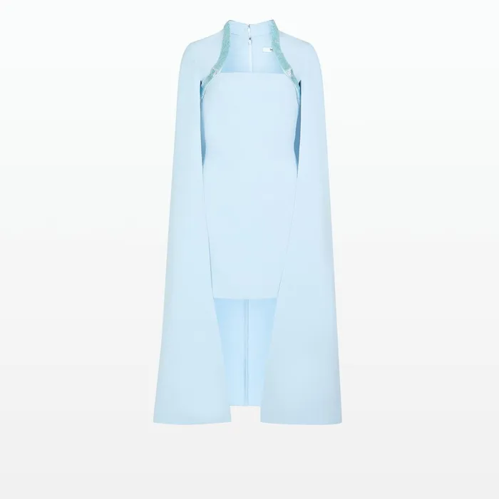 Safiyaa Rohanna Pale Blue and Turquoise Short Dress Women Dresses