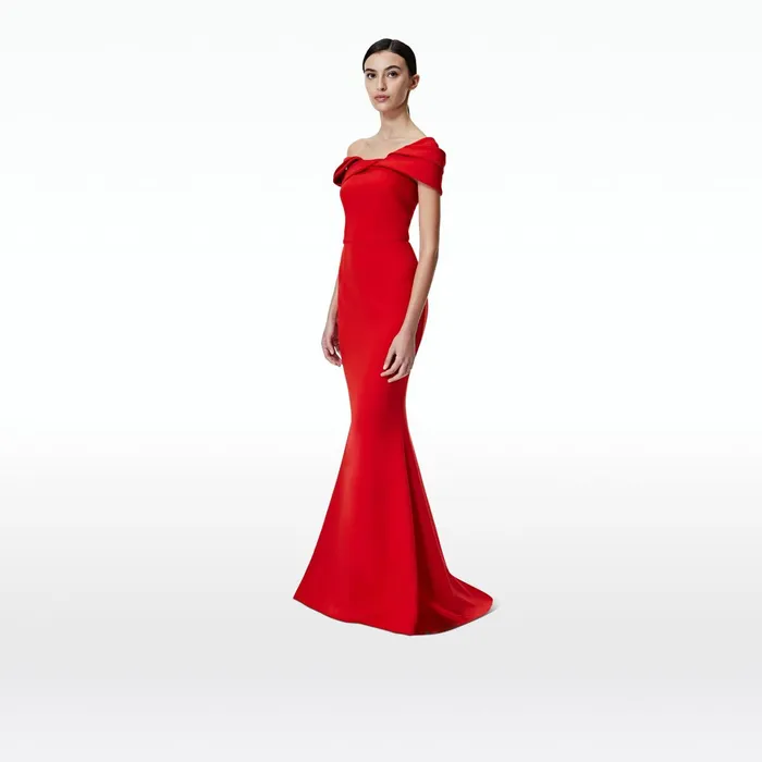 Safiyaa Rossa Dazzling Red Long Dress Women Dresses