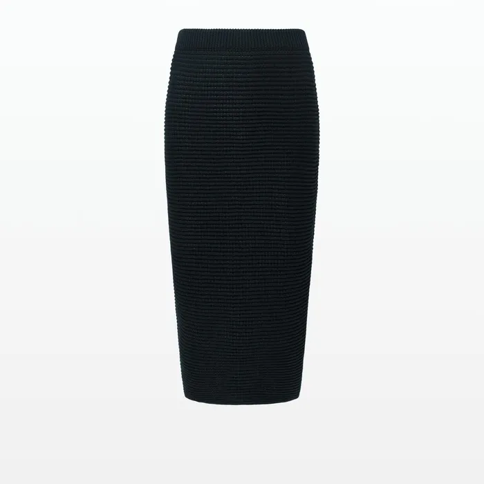 Safiyaa Sabah Navy Crochet Skirt Women Knitwear
