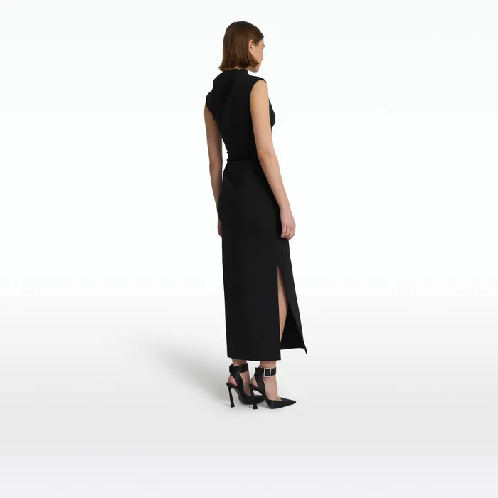 Safiyaa Salena Black Midi Dress Women Dresses