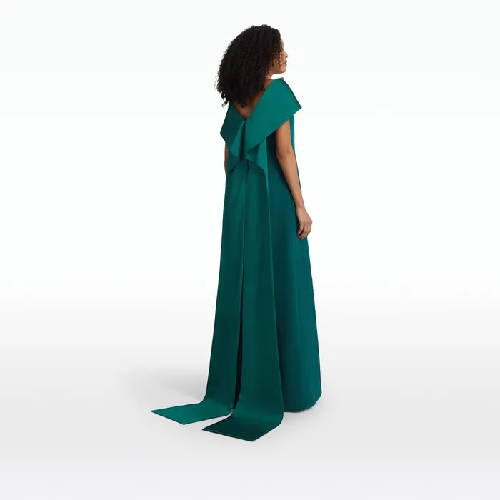 Safiyaa Sallie Alpine Green Embroidered Long Dress Women Dresses