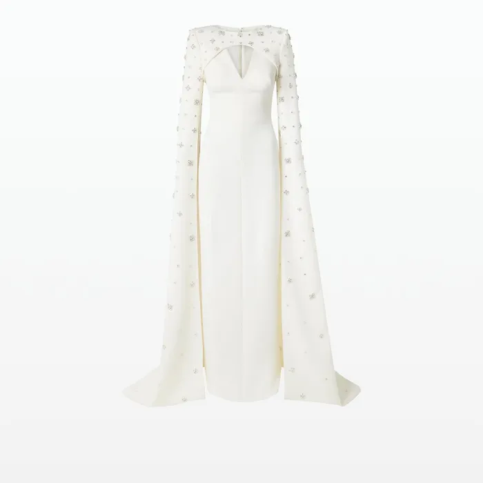 Safiyaa Sarita Ivory Long Dress Women Dresses