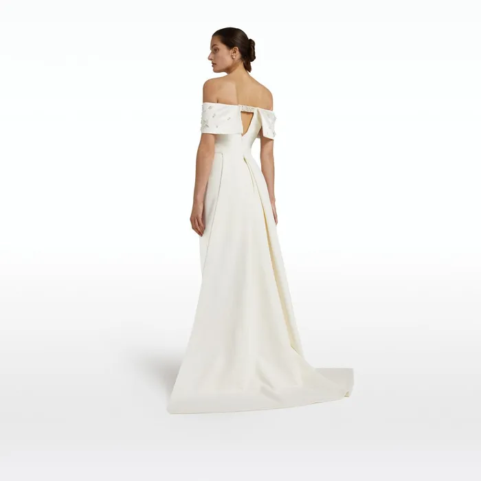 Safiyaa Shinan Ivory Long Dress Women Dresses