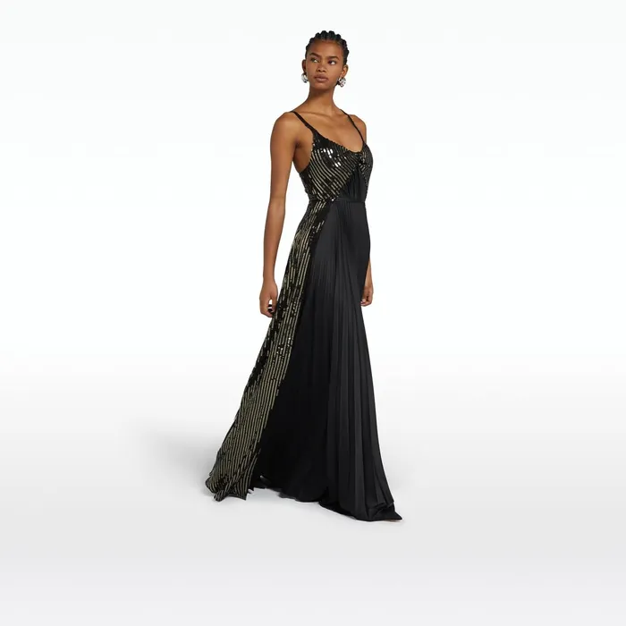 Safiyaa Sofia Black Long Dress Women Dresses