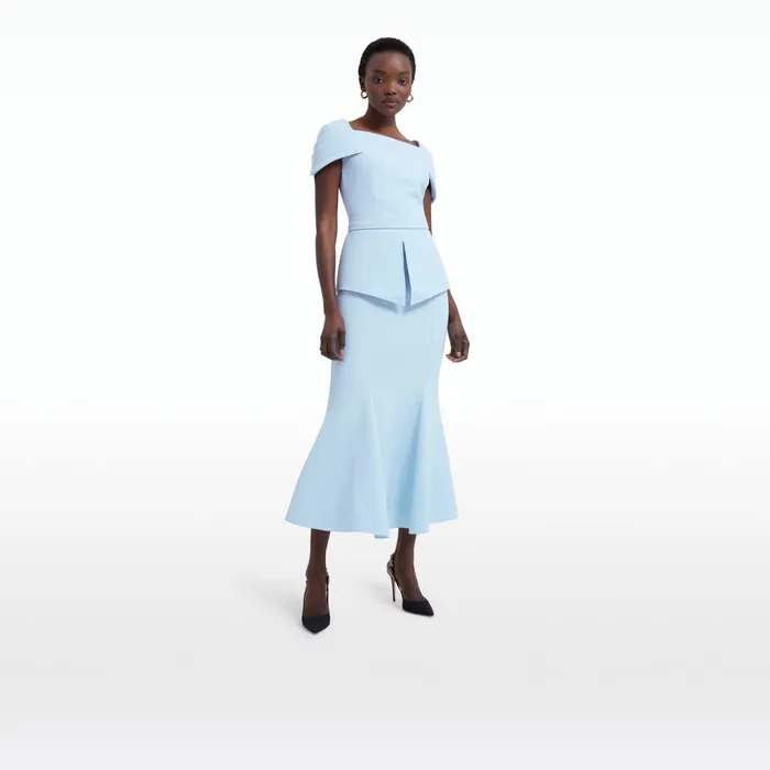 Safiyaa Taiya Pale Blue Top Women Tops