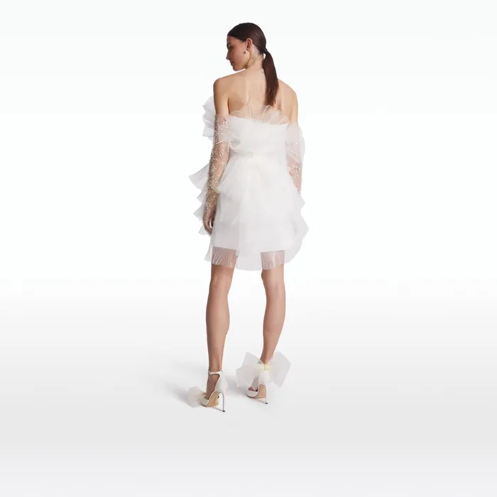 Safiyaa Tissy Ivory Short Dress Women Dresses