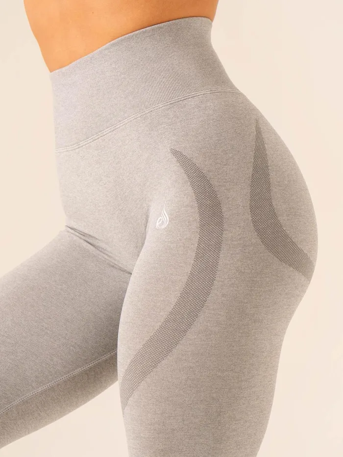 Sculpt Seamless Leggings 8211 Light Grey Marl Women Ryderwear Leggings